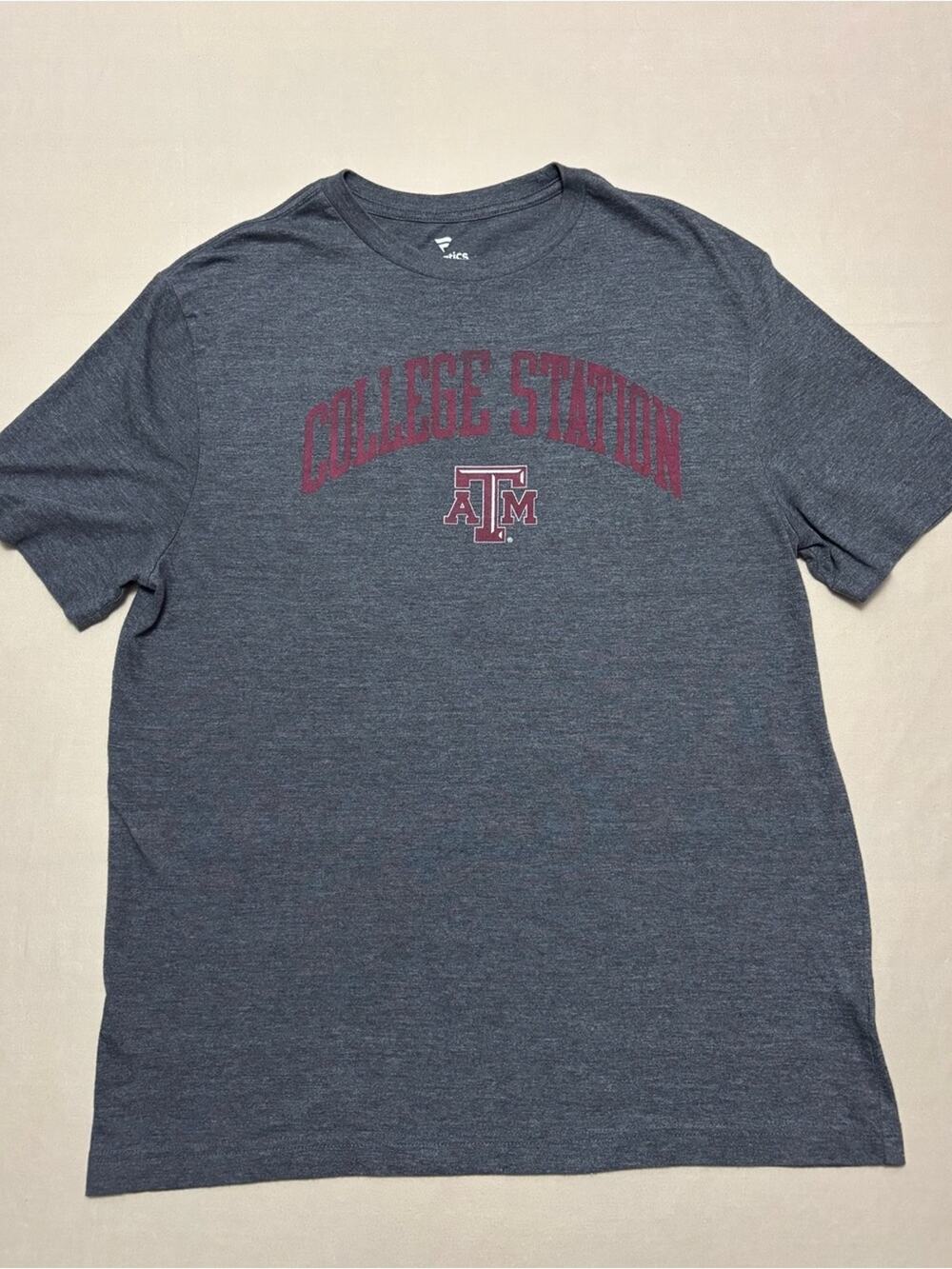 Fanatics Texas A&M College Station Charcoal Gray Men's Graphic Tee Size Large